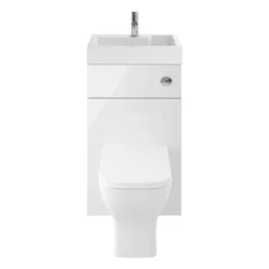 Brooklyn 500mm White Gloss 2-In-1 Combined Wash Basin & Toilet -Bathroom Supply Shop bcomwht detail1