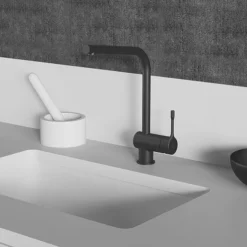 Ideal Standard Ceralook Silk Black Single Lever L-Shape Spout Kitchen Mixer -Bathroom Supply Shop bd572xg d3