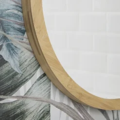 EcoDelux 800mm Bamboo Frame Round Mirror 7 EcoDelux 800mm Bamboo Frame Round Mirror -Bathroom Supply Shop bmb60mir d2
