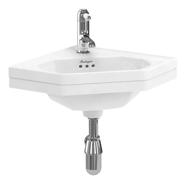 Burlington Corner Wall Mounted Cloakroom Basin 2 Burlington Corner Wall Mounted Cloakroom Basin - Image 2