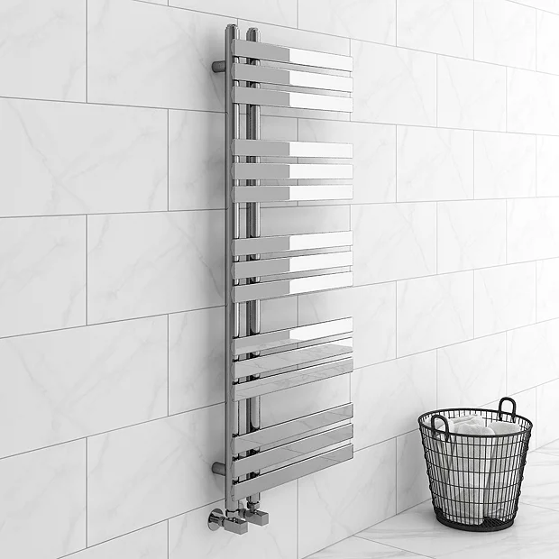 Arezzo Chrome 1200 X 500mm 15 Bars Designer Heated Towel Rail 2 Arezzo Chrome 1200 X 500mm 15 Bars Designer Heated Towel Rail - Image 2