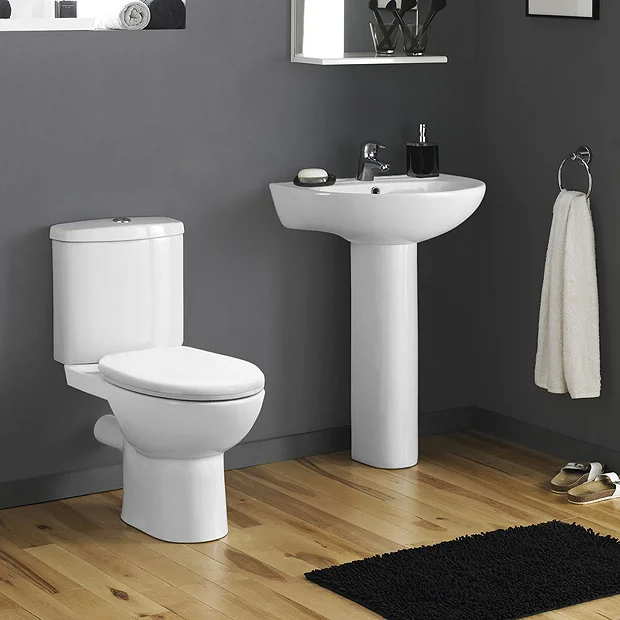 Cove 530mm Basin 1TH With Pedestal 1 Cove 530mm Basin 1TH With Pedestal