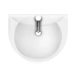 Cove 530mm Basin 1TH With Pedestal 5 Cove 530mm Basin 1TH With Pedestal -Bathroom Supply Shop c530bp nd1