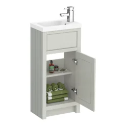 Chatsworth Traditional Cloakroom Vanity Unit Suite - Grey -Bathroom Supply Shop c900gry d2
