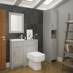 Chatsworth Traditional Cloakroom Vanity Unit Suite - Grey -Bathroom Supply Shop c900gry d3