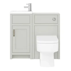 Chatsworth Traditional Cloakroom Vanity Unit Suite - Grey -Bathroom Supply Shop c900grynd1