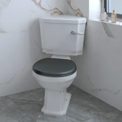 Chatsworth Traditional Corner Toilet + Soft Close Seat -Bathroom Supply Shop cctblk d3