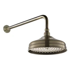 Chatsworth 1928 Antique Brass Traditional Shower W. Concealed Valve, 8" Head + Slide Rail Kit -Bathroom Supply Shop ch63vabpk2 d3