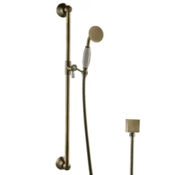 Chatsworth 1928 Antique Brass Traditional Shower W. Concealed Valve, 8" Head + Slide Rail Kit -Bathroom Supply Shop ch63vabpk2 d4