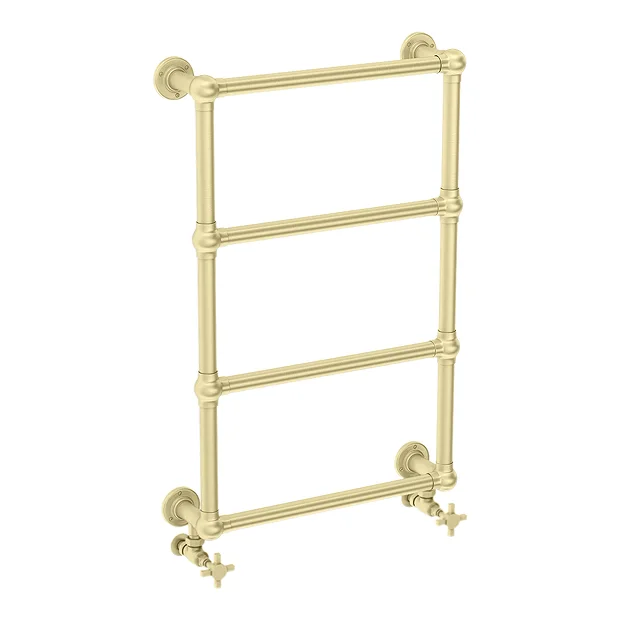 Chatsworth Traditional 498 X 748 Brushed Brass Wall Mounted Heated Towel Rail 3 Chatsworth Traditional 498 X 748 Brushed Brass Wall Mounted Heated Towel Rail - Image 3