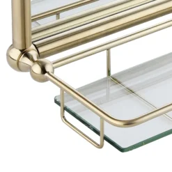 Chatsworth Traditional 700 X 490mm Arched Mirror With Glass Shelf - Brushed Brass -Bathroom Supply Shop chtbbms d1