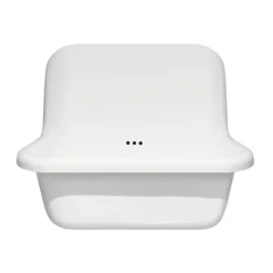 Chatsworth 600mm Roll Top Wall Hung Basin With Upstand Gloss White