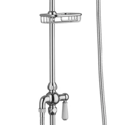 Chatsworth 1928 Traditional Exposed Valve Inc. Deluxe Arching Riser Kit, Diverter, 8" Rose + Handset -Bathroom Supply Shop chtspk1 d3