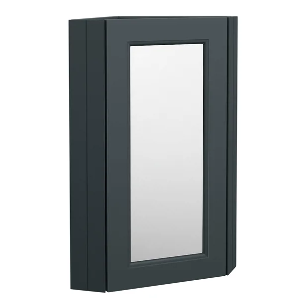 Chatsworth Corner Mirror Cabinet Graphite 1 Chatsworth Corner Mirror Cabinet Graphite