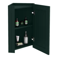 Chatsworth Corner Mirror Cabinet Green -Bathroom Supply Shop cnrmcabgrn d1