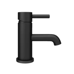 Arezzo Round Matt Black Basin Mono Mixer Tap -Bathroom Supply Shop cru20blkdetail1
