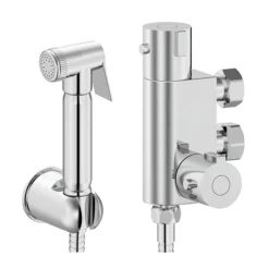 Cruze Round Douche Thermostatic Bar Valve With Shower Spray Kit Chrome -Bathroom Supply Shop dbvsk l2