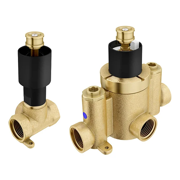 Arezzo Matt Black Concealed Individual Diverter + Thermostatic Control Shower Valve 3 Arezzo Matt Black Concealed Individual Diverter + Thermostatic Control Shower Valve - Image 3