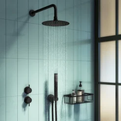 Arezzo Matt Black Concealed Individual Diverter + Thermostatic Control Shower Valve 8 Arezzo Matt Black Concealed Individual Diverter + Thermostatic Control Shower Valve -Bathroom Supply Shop egaz39abnd1