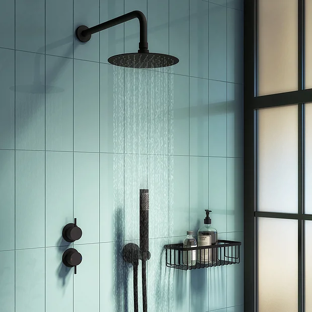 Arezzo Matt Black Concealed Individual Diverter + Thermostatic Control Shower Valve 4 Arezzo Matt Black Concealed Individual Diverter + Thermostatic Control Shower Valve - Image 4