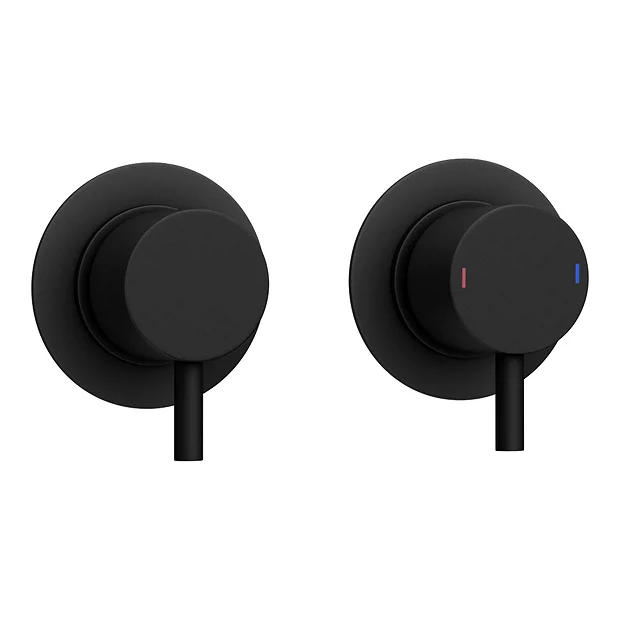 Arezzo Matt Black Concealed Individual Diverter + Thermostatic Control Shower Valve 5 Arezzo Matt Black Concealed Individual Diverter + Thermostatic Control Shower Valve - Image 5