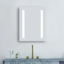 Brooklyn 390 X 500mm Battery Operated Illuminated LED Mirror -Bathroom Supply Shop gs3x5bt d3n