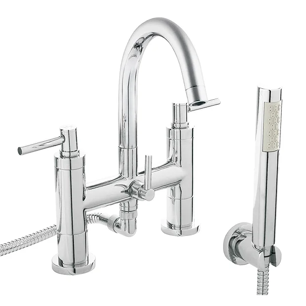 Hudson Reed - Tec Lever Bath Shower Mixer With Swivel Spout, Shower Kit & Wall Bracket 1 Hudson Reed - Tec Lever Bath Shower Mixer With Swivel Spout, Shower Kit & Wall Bracket
