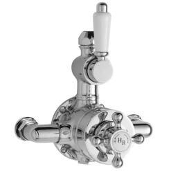 Hudson Reed Traditional Twin Exposed Thermostatic Shower Valve - Chrome