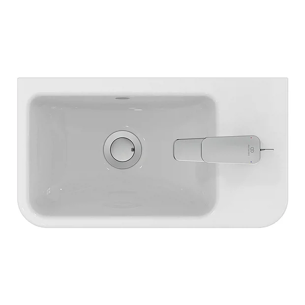 Ideal Standard I.Life S 450mm Wall Hung Right Hand 1TH Washbasin + Chrome Bottle Trap 3 Ideal Standard I.Life S 450mm Wall Hung Right Hand 1TH Washbasin + Chrome Bottle Trap - Image 3