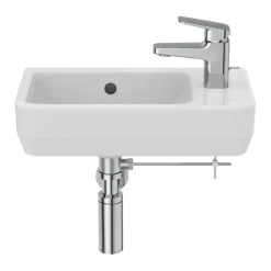 Ideal Standard I.Life S 450mm Wall Hung Right Hand 1TH Washbasin + Chrome Bottle Trap 9 Ideal Standard I.Life S 450mm Wall Hung Right Hand 1TH Washbasin + Chrome Bottle Trap -Bathroom Supply Shop isil45wh d3