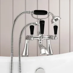 Lancaster Black Traditional Tap Package (Bath + Basin Tap)