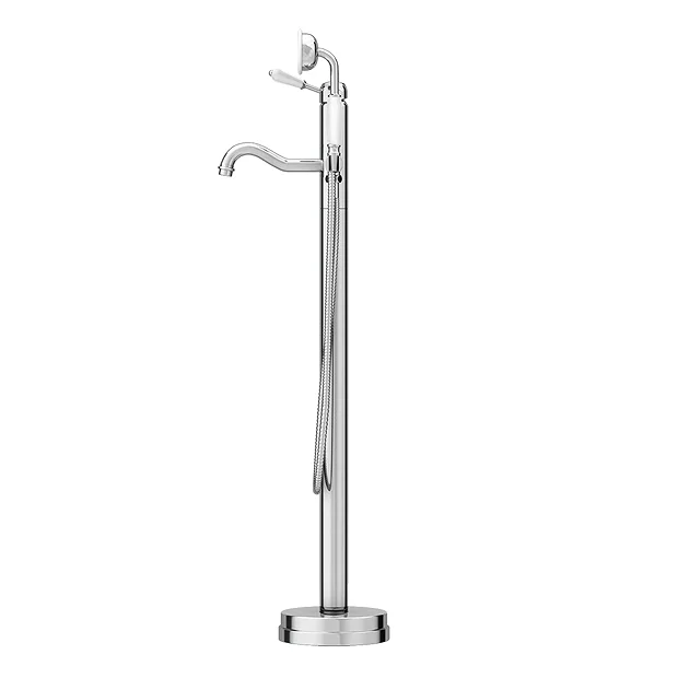 Lancaster Traditional Chrome Single Lever Freestanding Bath Shower Mixer 5 Lancaster Traditional Chrome Single Lever Freestanding Bath Shower Mixer - Image 5