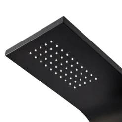 Milan Shower Tower Panel - Matt Black (Thermostatic) -Bathroom Supply Shop mb3bsp d2