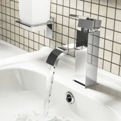 Milan Modern Mono Basin Mixer Tap - Chrome 8 Milan Modern Mono Basin Mixer Tap - Chrome -Bathroom Supply Shop mil001 detail2