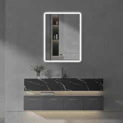 Toreno 600 X 800mm LED Bluetooth Mirror Incl. Shaver Socket + Anti-Fog -Bathroom Supply Shop mir010n d4