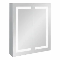 Toreno 600x700mm LED Illuminated 2-Door Mirror Cabinet Incl. Motion Sensor -Bathroom Supply Shop mir014 nd1