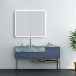 Toreno 700 X 800mm LED Illuminated 2-Door Mirror Cabinet With Motion Sensor, Shaving Socket & Anti-Fog 10 Toreno 700 X 800mm LED Illuminated 2-Door Mirror Cabinet With Motion Sensor, Shaving Socket & Anti-Fog -Bathroom Supply Shop mir402 d3