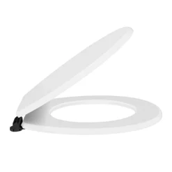 Toreno High Gloss White MDF Bottom Fixing Toilet Seat Matt Black Hinges 6 Toreno High Gloss White MDF Bottom Fixing Toilet Seat Matt Black Hinges -Bathroom Supply Shop msc020nmb d1