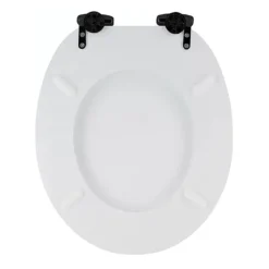Toreno High Gloss White MDF Bottom Fixing Toilet Seat Matt Black Hinges 7 Toreno High Gloss White MDF Bottom Fixing Toilet Seat Matt Black Hinges -Bathroom Supply Shop msc020nmb d2