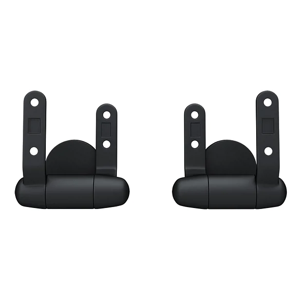 Toreno High Gloss White MDF Bottom Fixing Toilet Seat Matt Black Hinges 1 Toreno High Gloss White MDF Bottom Fixing Toilet Seat Matt Black Hinges