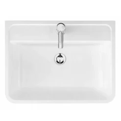 Monza Gloss White Wall Hung Sink Vanity Unit + Square Toilet Package -Bathroom Supply Shop mzwhtwhvtp d2