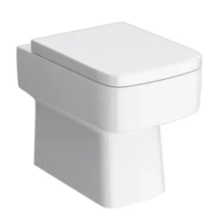 Monza Gloss White Wall Hung Sink Vanity Unit + Square Toilet Package -Bathroom Supply Shop mzwhtwhvtp d4