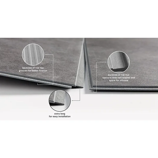 Orion Concrete Beton Waterproof Wall Tile Shower Panels - 375 X 650mm 1 Orion Concrete Beton Waterproof Wall Tile Shower Panels - 375 X 650mm