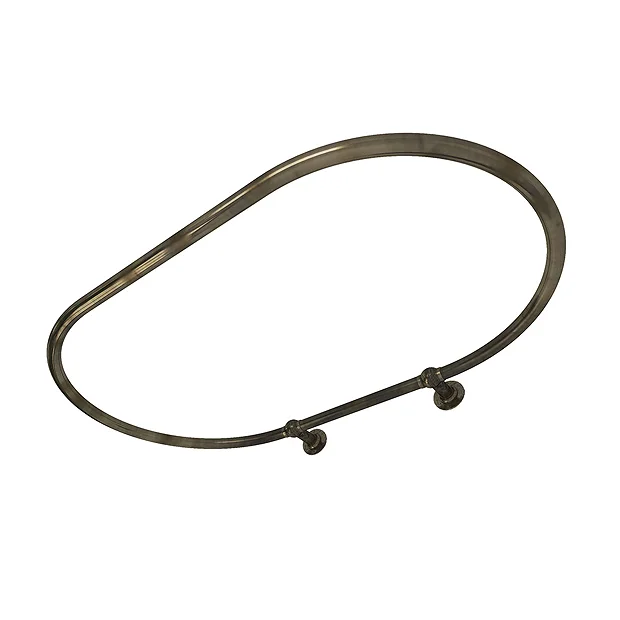Chatsworth Traditional 1200 X 815mm Antique Brass Oval Shower Curtain Rail 1 Chatsworth Traditional 1200 X 815mm Antique Brass Oval Shower Curtain Rail