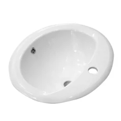 Rio Oval Inset Basin 1TH - 520 X 460mm -Bathroom Supply Shop rioinsetbasin1th520x455mmd1