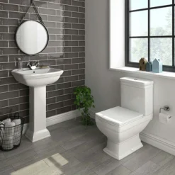 Rydal Traditional Basin + Pedestal (1 Tap Hole) -Bathroom Supply Shop rydaltraditionalbasinnd1
