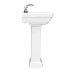 Rydal Traditional Basin + Pedestal (1 Tap Hole) -Bathroom Supply Shop rydbp d3