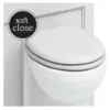 Burlington Soft Close Toilet Seat With Chrome Hinges - Matt White