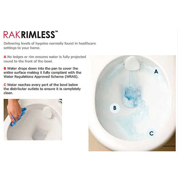 RAK Sensation Touchless Flush Rimless BTW Close Coupled Toilet + Soft-Close Seat 3 RAK Sensation Touchless Flush Rimless BTW Close Coupled Toilet + Soft-Close Seat - Image 3