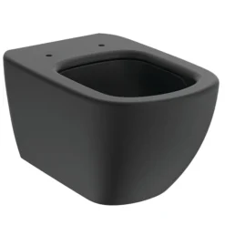 Ideal Standard Tesi Silk Black AquaBlade Wall Hung WC + Soft Close Seat -Bathroom Supply Shop tessbwhsc d1